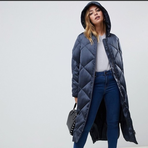 longline puffer jacket asos